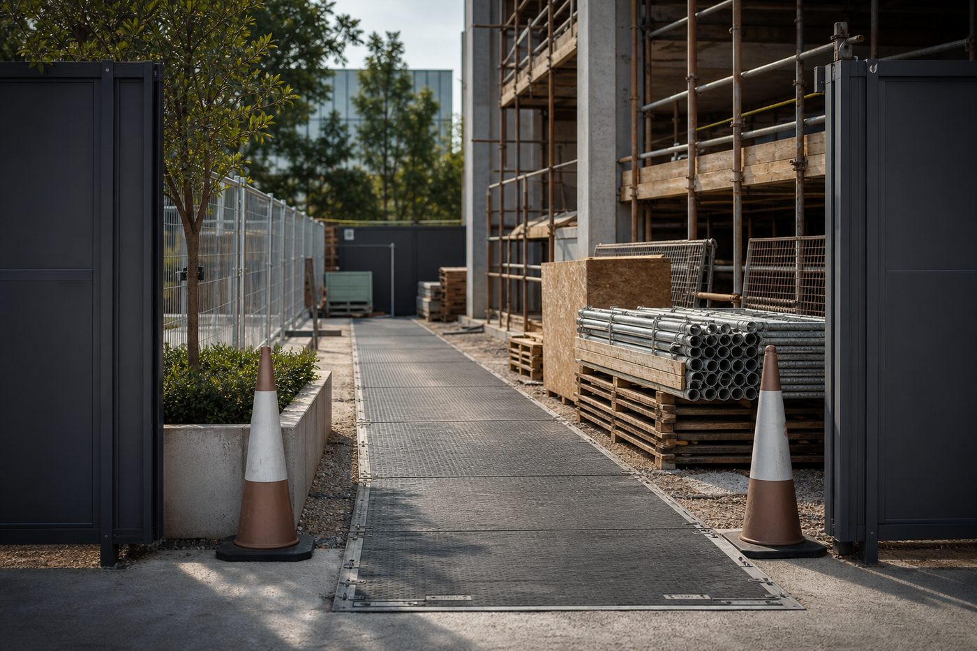 Construction access and site logistics planning